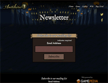Tablet Screenshot of antihero-game.com
